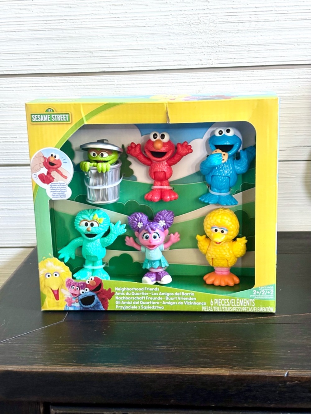 6-Pc NEW Neighborhood Friends Sesame Street POSEABLE Figures ELMO BIG BIRD